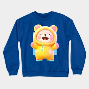 AKBLM - HAPPY CHIBI チビ KUMA WANTS HUGS | KAWAII 3D ANIME MASCOT Crewneck Sweatshirt